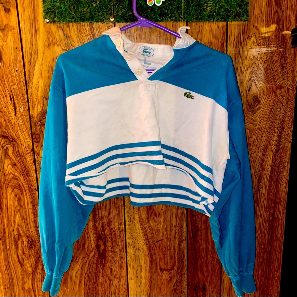 VINTAGE LACOSTE CROPPED LONG SLEEVE